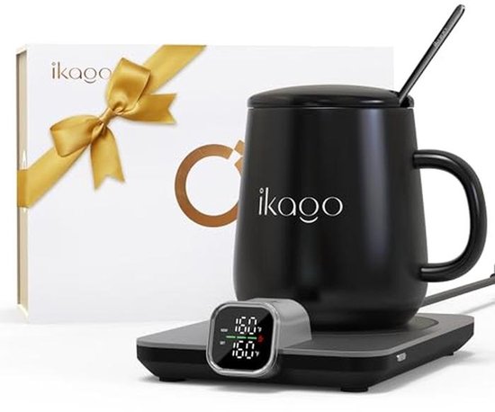 Chauffe-Tasse Intelligent USB - 3 Températures Réglables (70°C/90°C/110°C), Surface En Verre Microcristallin, Arrêt Auto 8h, Alimentation USB 5V/2A, Compact 13.2x11.8x2 Cm