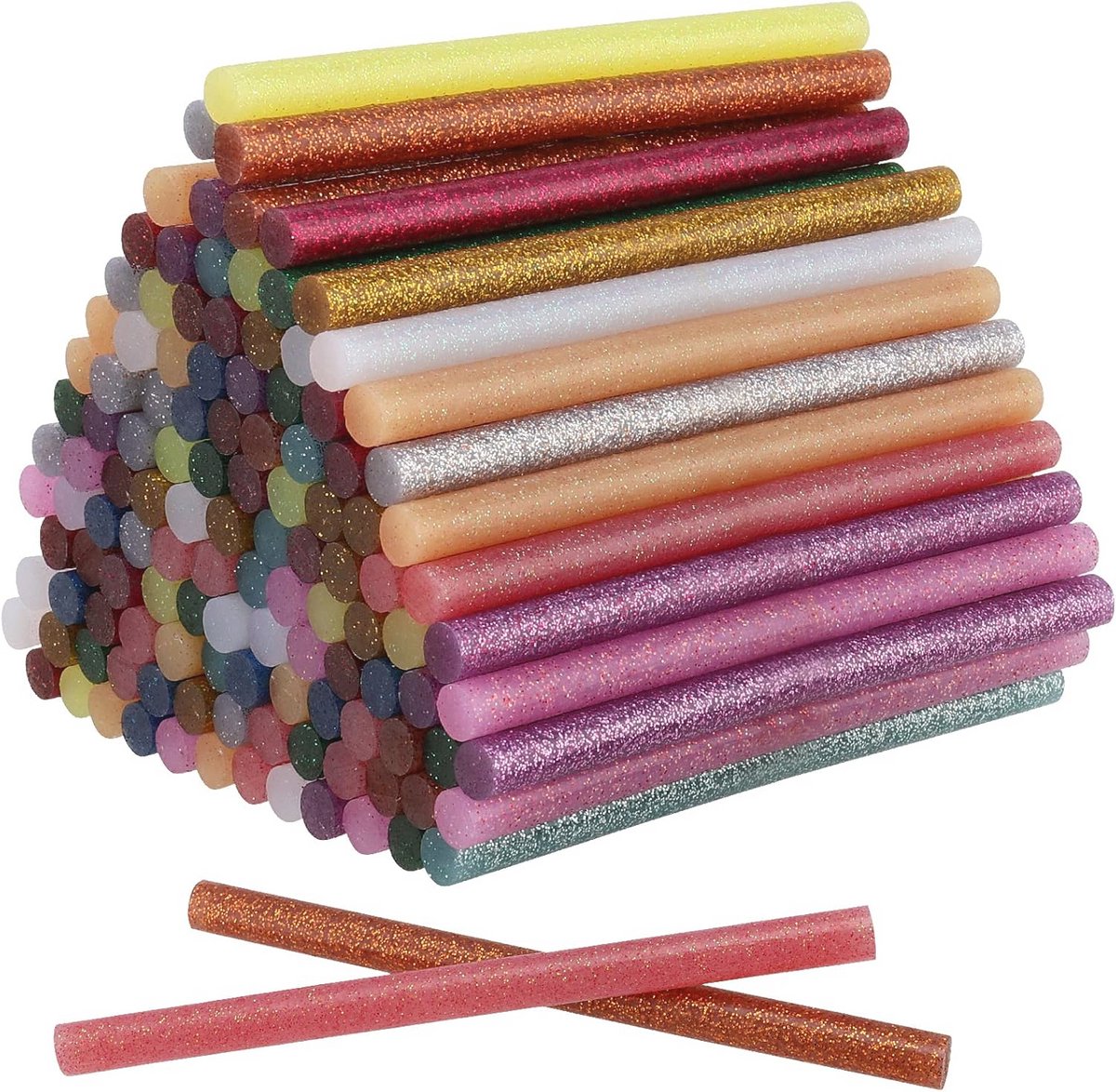Lijmpistool sticks 7 mm - 210 stuks in 14 kleuren voor creatief knutselen