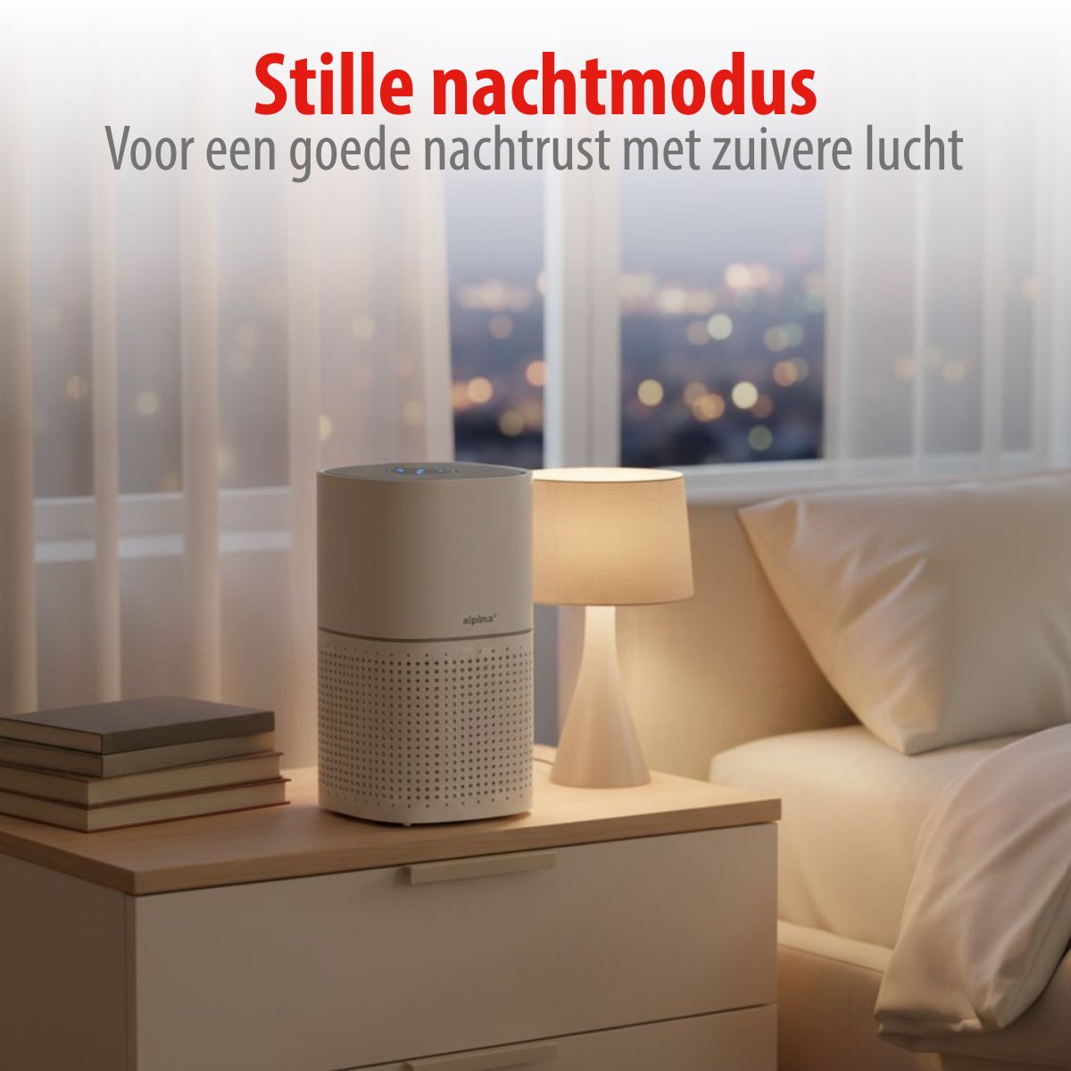 alpina Luchtreiniger met Ionisator - Air Purifier met HEPA Filter H11 - CADR: 240 m³/h - Air Cleaner voor Ruimtes tot 28 m² — afbeelding 4