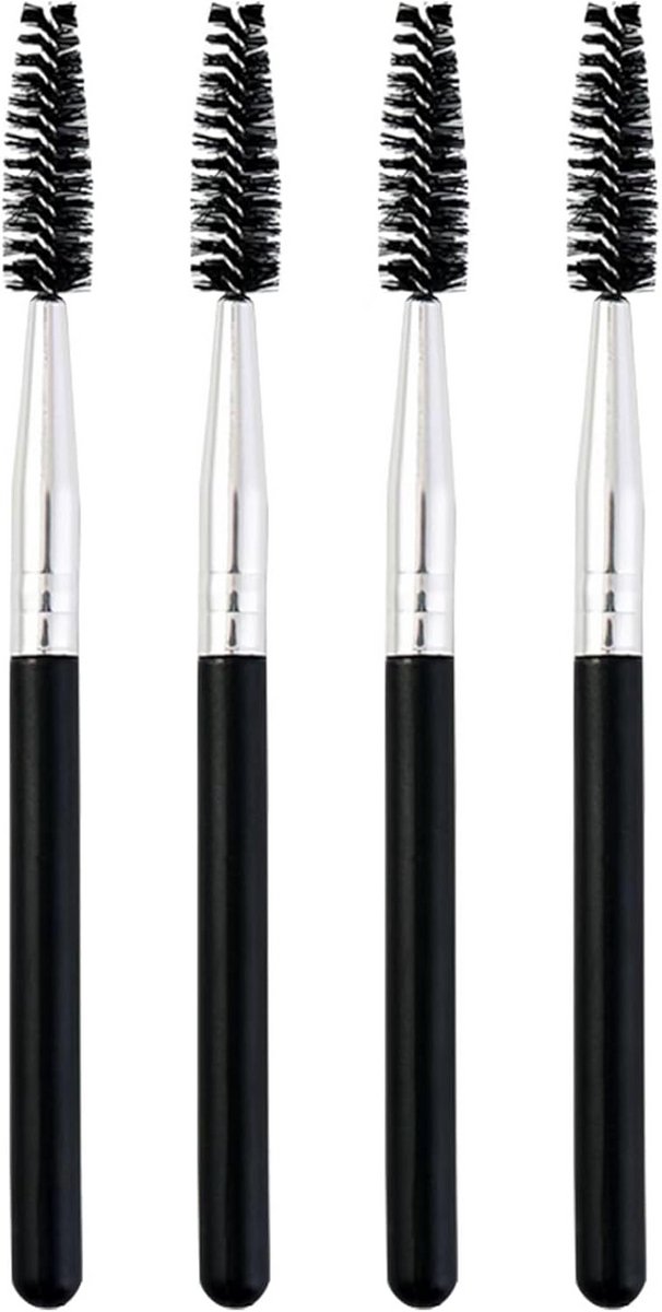 4 Stuks Oogschaduwkwastjes Mascara Wimperborstels Wenkammen Set
