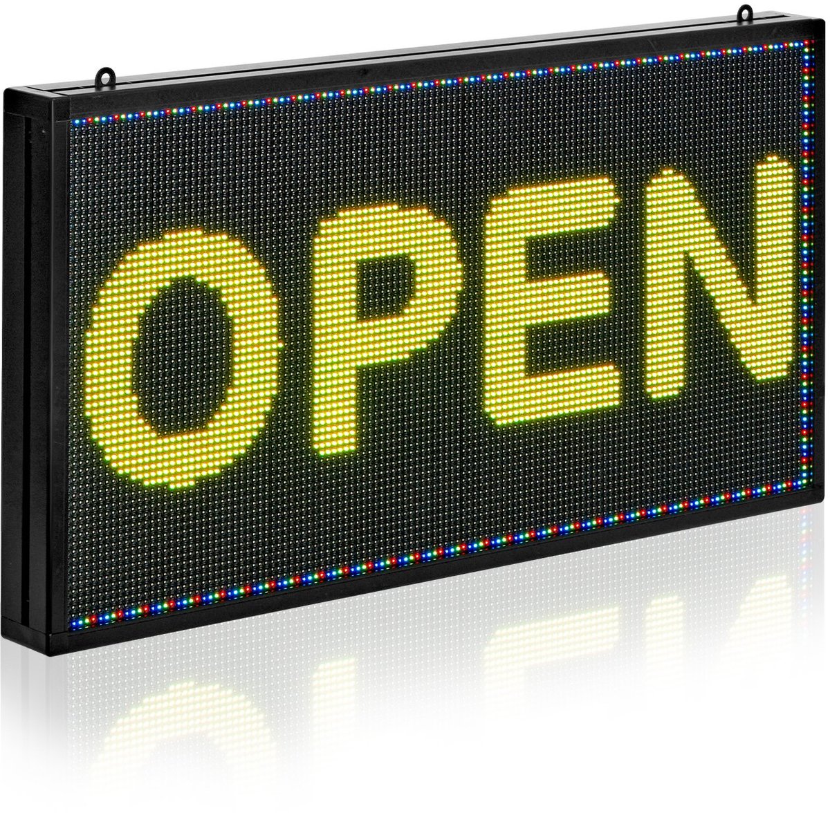 Programmeerbaar LED Displaybord - P10 LED Matrix Scrolldisplay - Full Color RGB - Bluetooth App-bediening - Scrollende Tekst & GIF-animaties - Afmeting 67 x 35 x 5,5 cm