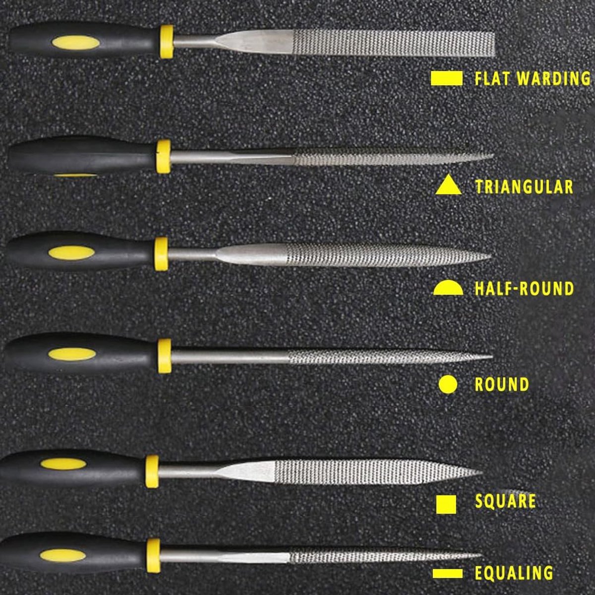 Mini Rasp Set - 6 Delige Hand Gereedschap voor Hout en Zacht Metaal