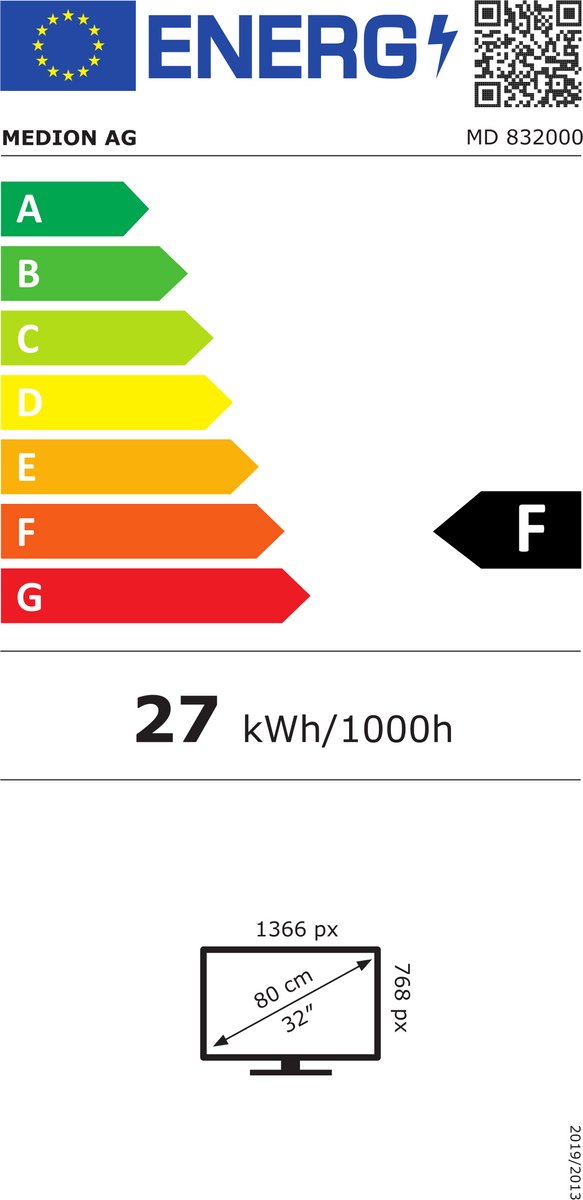 MEDION 80 cm (32 inch) HD TV (Triple Tuner DVB-T2 DVB-C - afbeelding 2