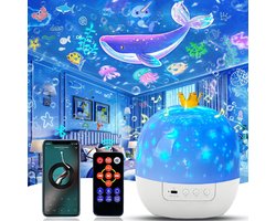 Player night light set - met afstandsbediening en bluetooth speaker - baby night light speler - geschikt voor baby - meisje - galaxy projector - geschikt voor babykamer - ter decoratie van de kamer - ingebouwde set van 21 films