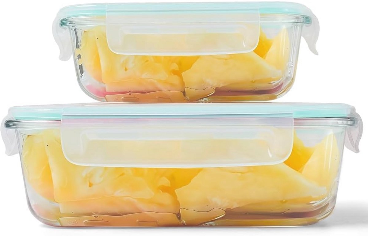 Glazen Meal Prep Dozen - Vaatwasser, Magnetron en Vriezervriendelijk, Lekvrij