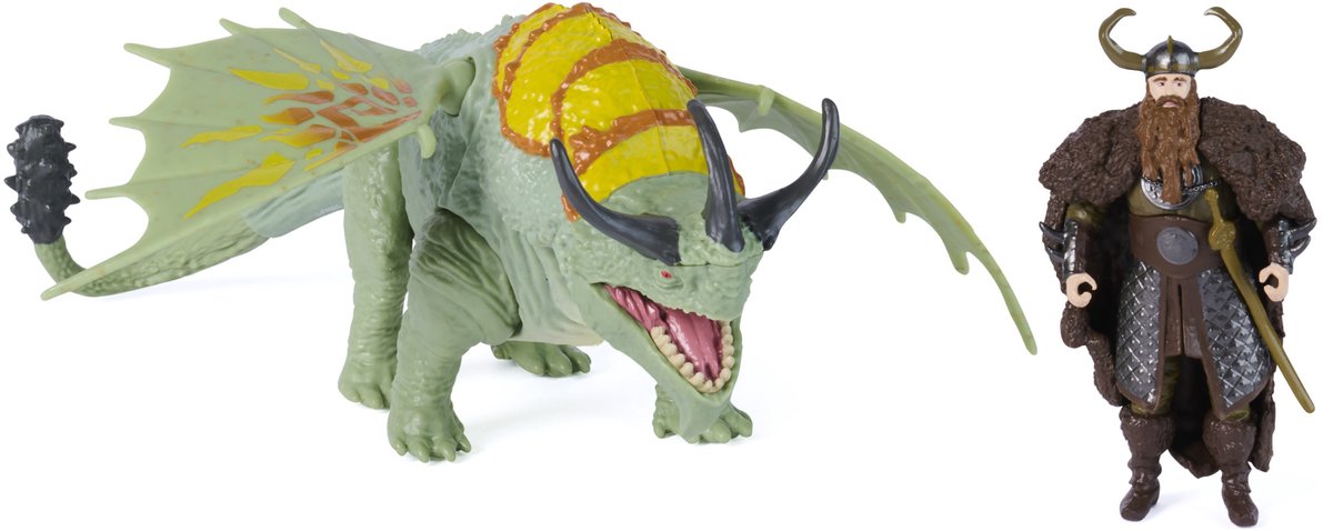 Dragons - Hoe Tem Je Een Draak - Schedelkraker & Stompum Viking Duo-Actiefiguren – Speelfiguren
