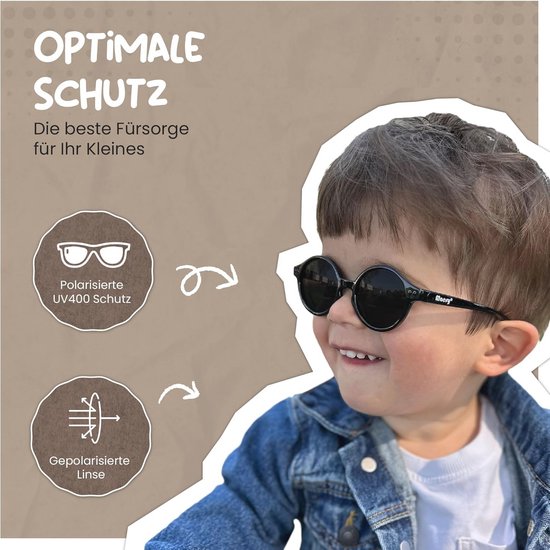 Babyzonnebril voor 0-2 jaar - Flexibel en verstelbaar - UV400 bescherming - Geschikt voor jongens en meisjes - Ovalen vorm van Merkloos — afbeelding 5