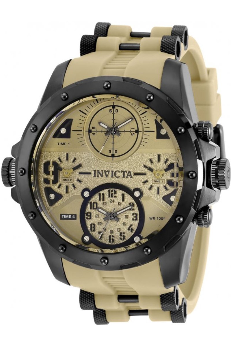 Invicta Coalition Forces 31139 Heren Horloge - Waterdicht - Analoog - Quartz Uurwerk - Roestvrij Staal met bruine Wijzerplaat - 50mm