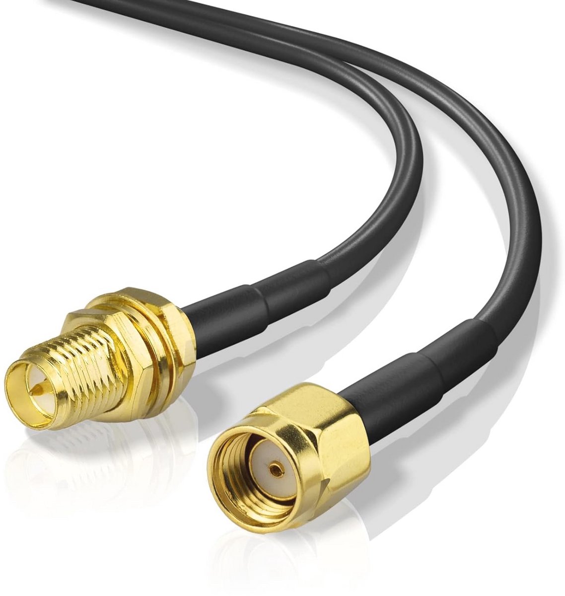 Kabel SMA 2m - WLAN Antenne Kabel, Laag Verlies RF Coaxiale Kabel voor WiFi Antenne, 4G LTE, 5G Modem, Router, Ham Radio/GPS/SDR Apparatuur