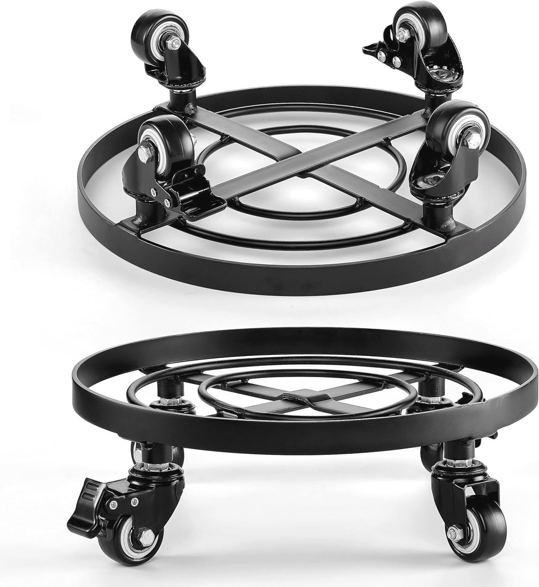 2-Pack 14 Inch Upgraded Plant Caddy with Wheels - Heavy Duty Plant Stand for Easy Transport