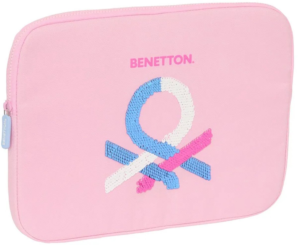 Laptophoes Benetton Pink Roze 15,6'' 39,5 x 27,5 x 3,5 cm