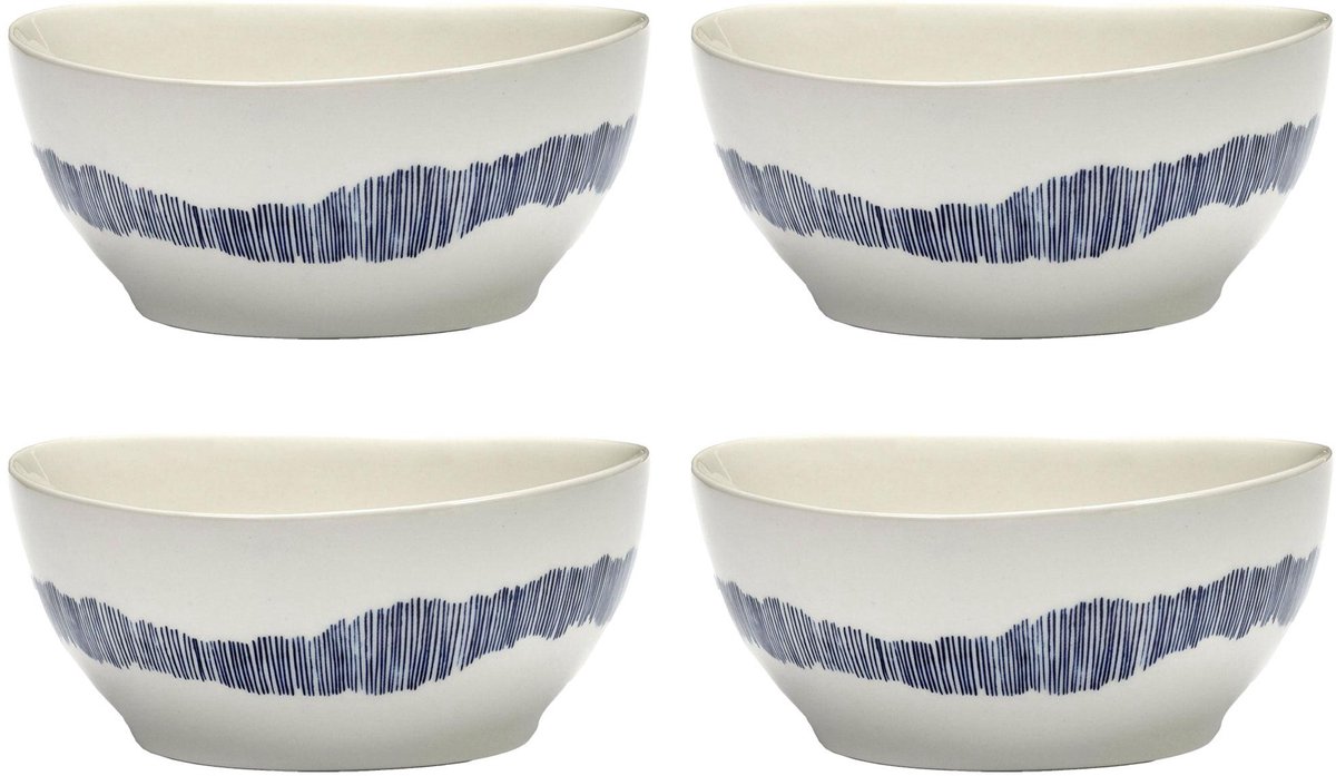 Serax - Ottolenghi Feast - Kom S - Wit/Blauw - 16 Ø - 4 stuks