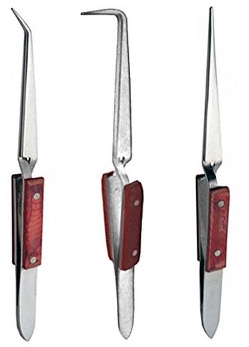 Hoek Pincet Set - 6.5" en 6" Soldeerpincetten voor Precisiewerk