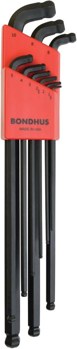 Stubby Dubbele Ballend Hex Sleutel Set 1.5MM-10MM - 9 Stuks