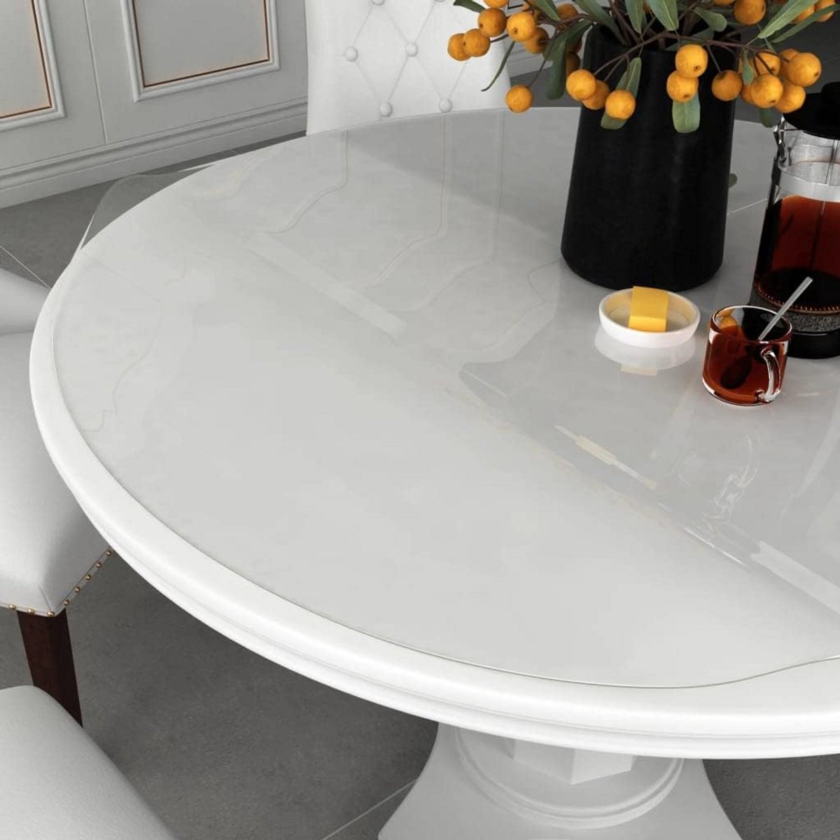 Ronde Tafelbeschermer Ø 60 cm 2 mm Transparant PVC