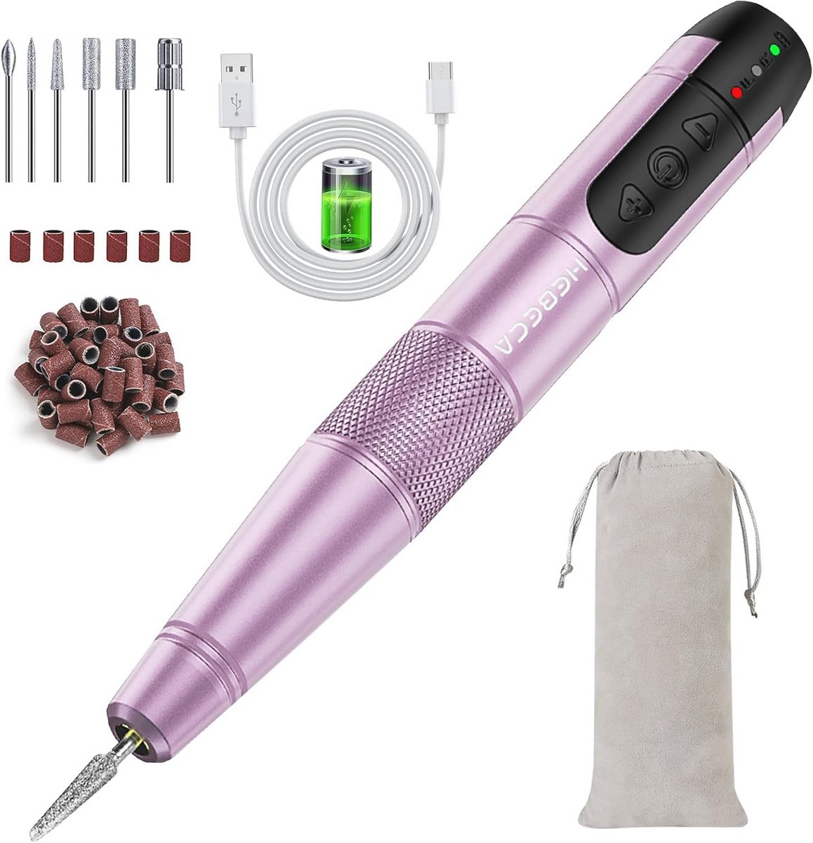 Professionele Draadloze Elektrische Nagelboor - 12-in-1 Set voor Manicure en Pedicure