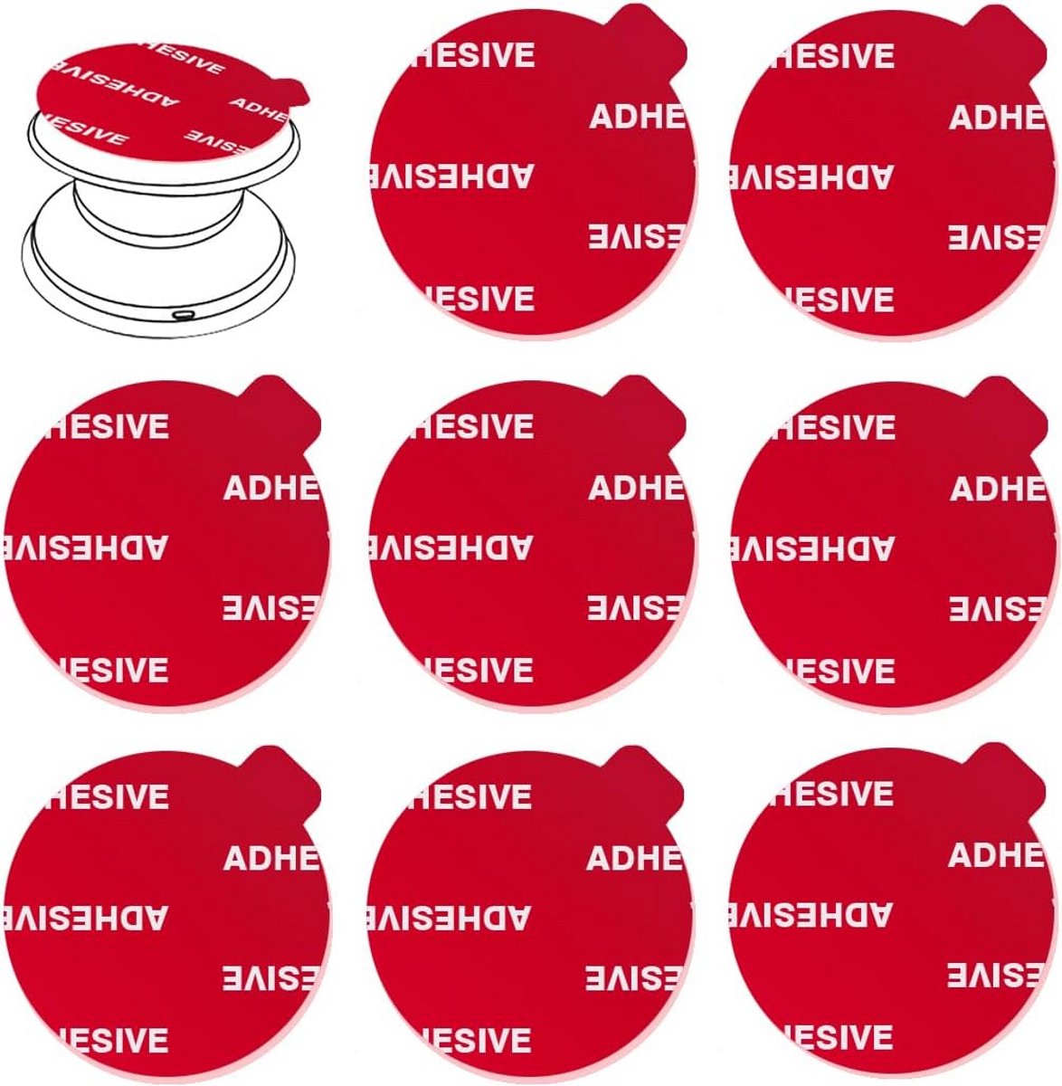 Clear Sticky Adhesive Pads - Dubbelzijdige Vervangings Tapes voor Telefoon Steunen