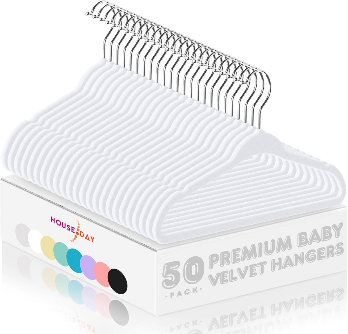 50 Stuks Fluweel Babyhangers Antislip Ruimtebesparend voor Kinderkledingkast