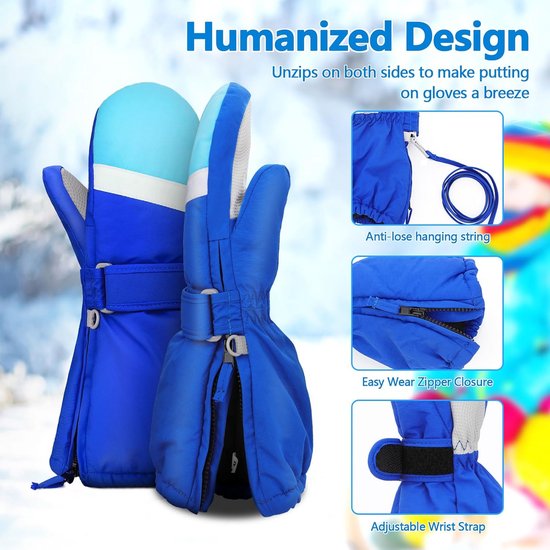 Gants Hiver Enfant 1-6 Ans JANGANNSA – Imperméables Et Chauffants Pour Garçons Filles – Snowboard Ski