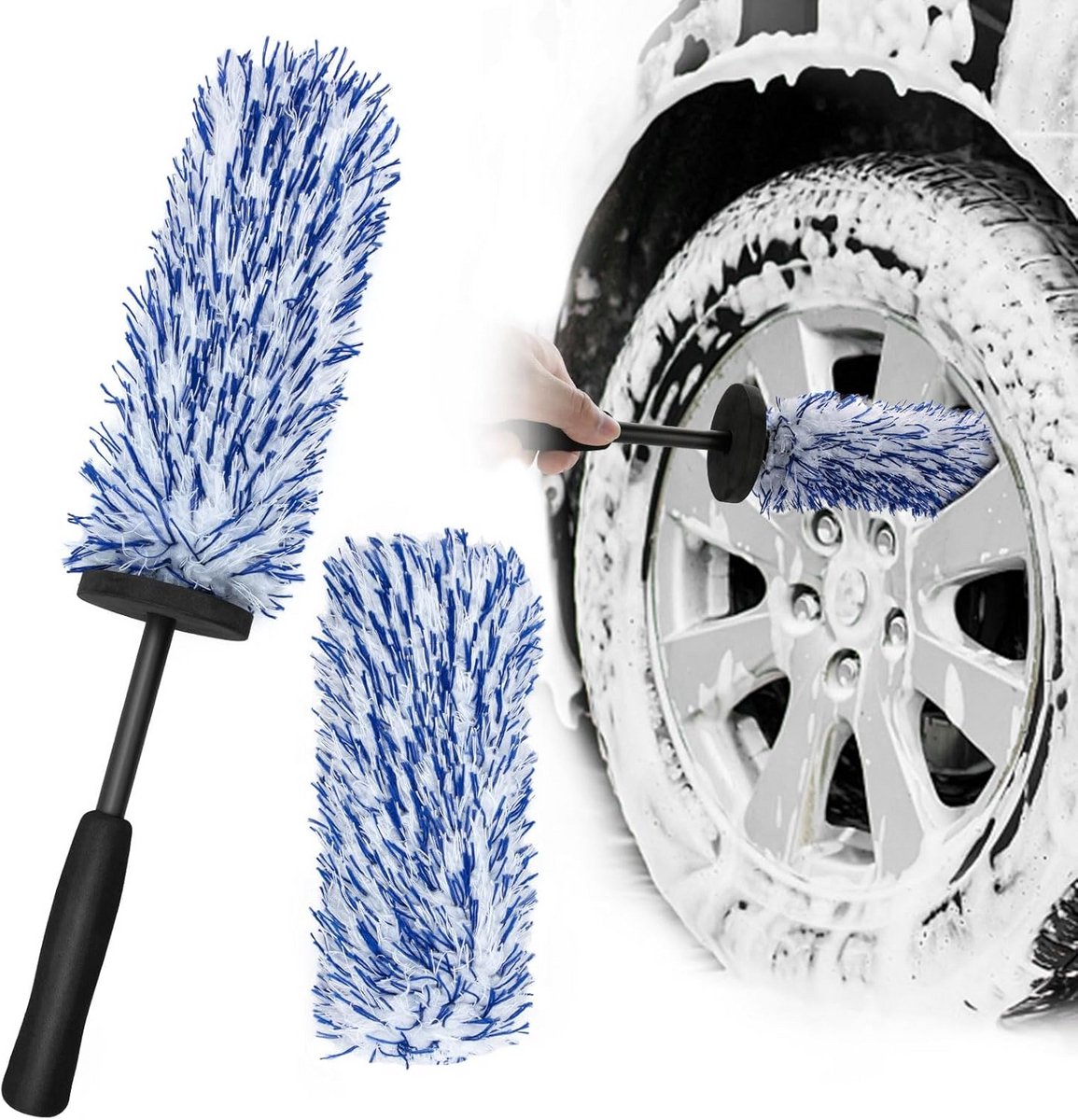 Velgenreiniger Set - Microvezel Velgenborstel voor Auto & Motor - Krasvrij Schoonmaken