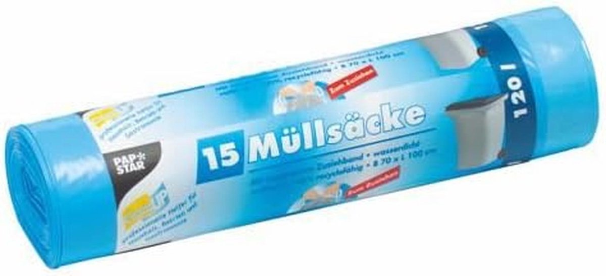 Extra Grote Vuilniszakken 120 Liter met Trekband - 70x100 cm - LDPE Sterk
