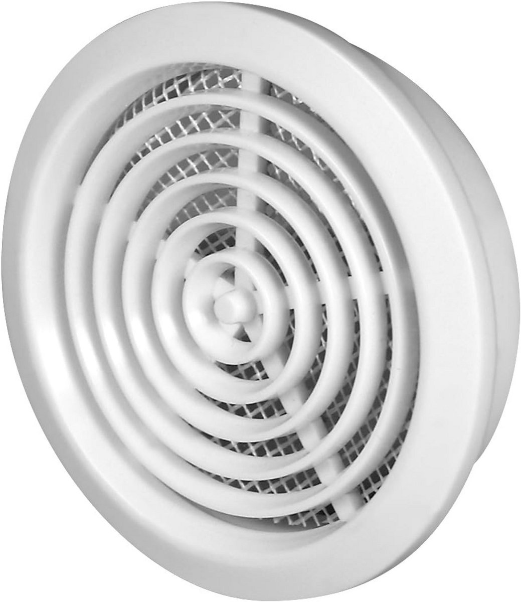 2x Ronde Ventilatie Roosters Wit Ø 45 mm - Toevoer & Afvoer Lucht