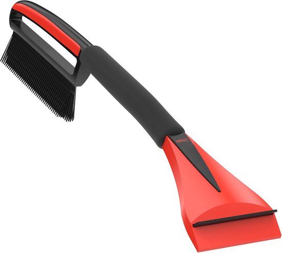 Foto: Prezza ijskrabber voor auto sneeuwkrabber raamkrabber ergonomisch design rood
