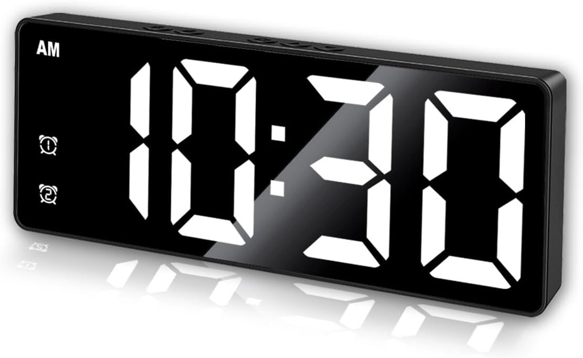 Digitale Wekker met Groot LED Display, Instelbare Helderheid en Snooze-functie