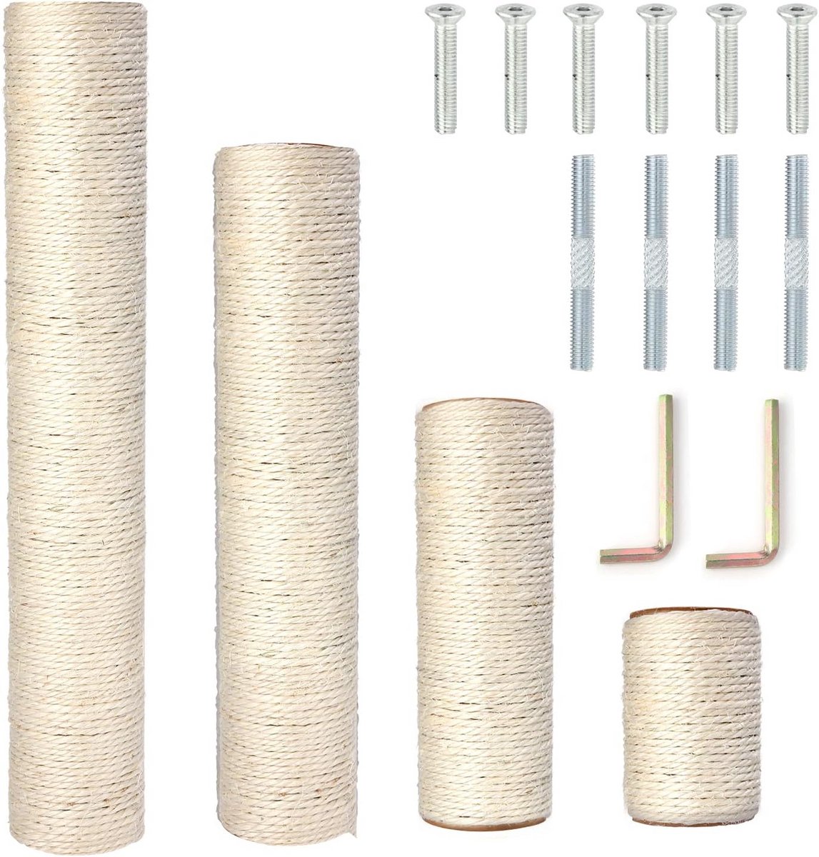 Set van 4 Krabpaal Vervangingspalen voor Kattenhuis