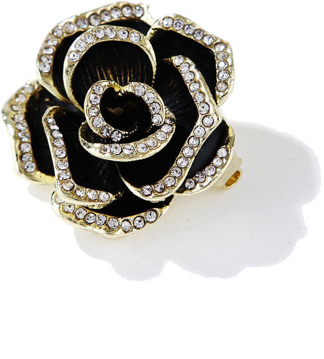Bloembroche - Elegante Broche met Kristallen | Twinolo