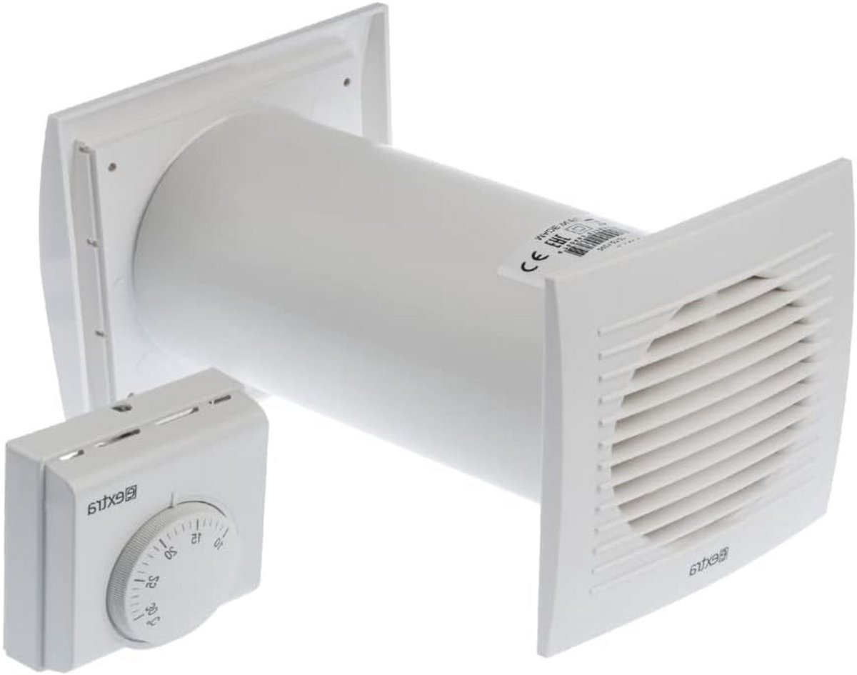 Ventilatieunit met warmtewisselaar en thermostaat