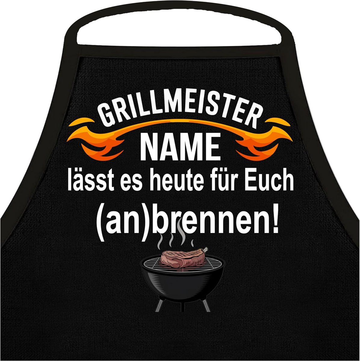 Grappig BBQ Schort voor Mannen - Personaliseer met Naam - Grill Master Perfect Cadeau