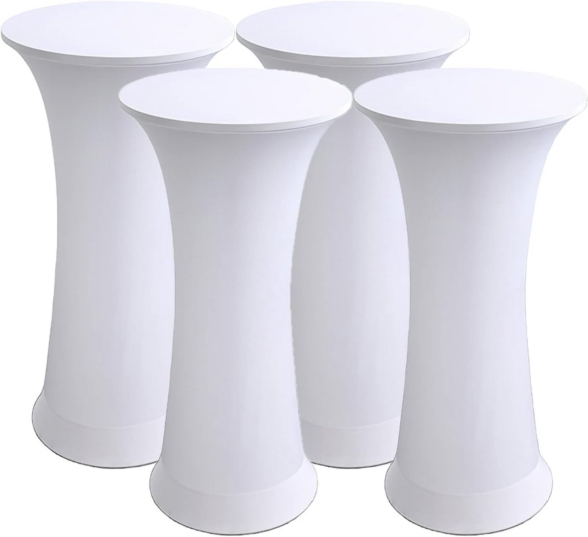 Set van 4 Elastische Tafelhoezen voor Ronde Cocktailtafels - Strakke Stretch Tafellinnen voor Feest & Bar