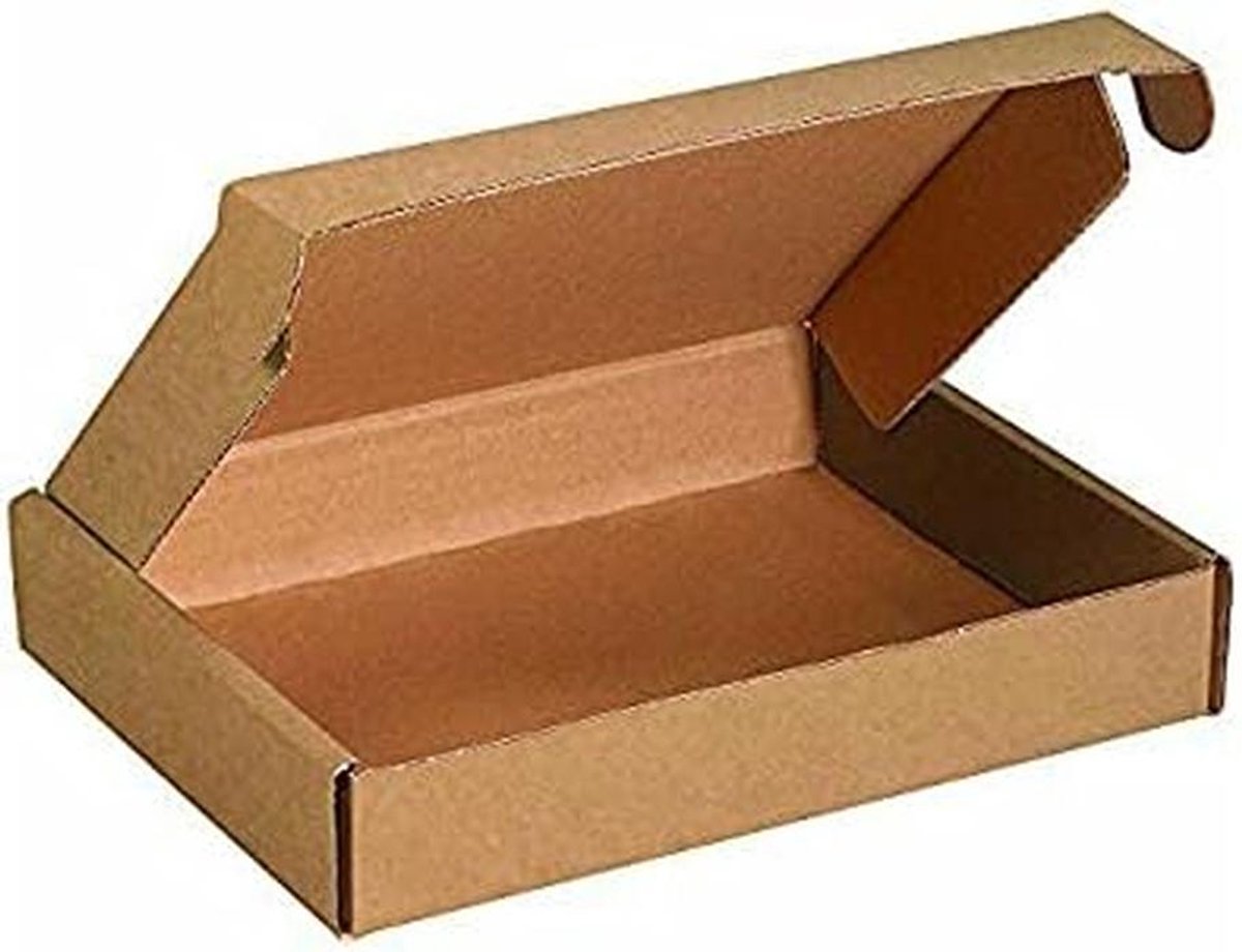 Set van 10 Plat Gestanste Kartonnen Verhuisdozen - 40x40x5 cm