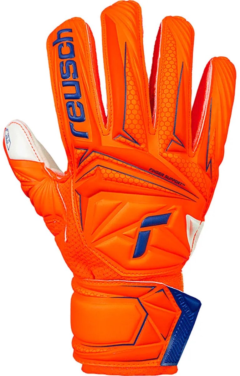 Reusch Attrakt Solid Finger Support Junior Keepershandschoenen Oranje 5.5