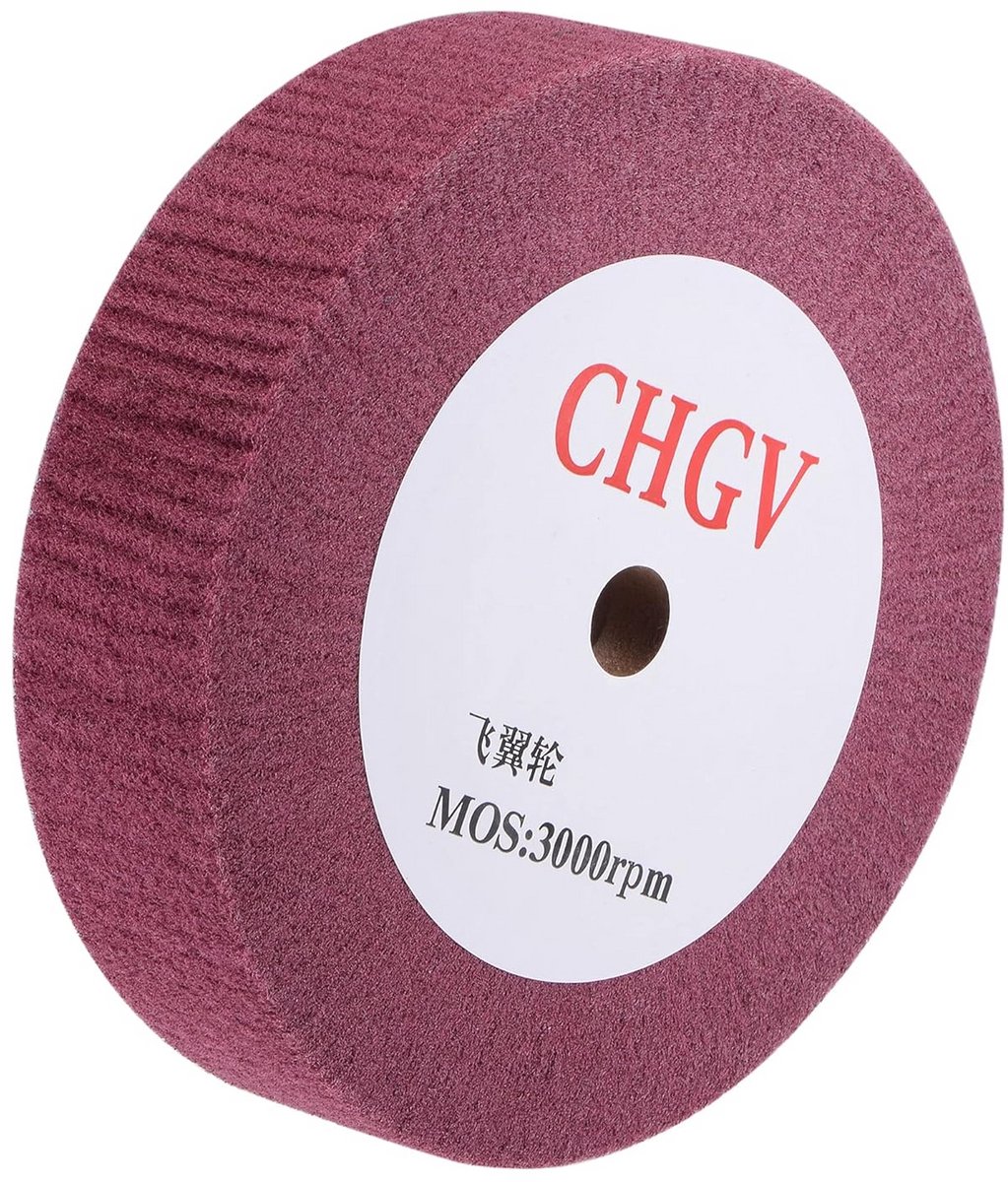 Niet-geweven Polijstschijf 200mm Nylon Slijpschijf 320 Grit voor Metaal en RVS