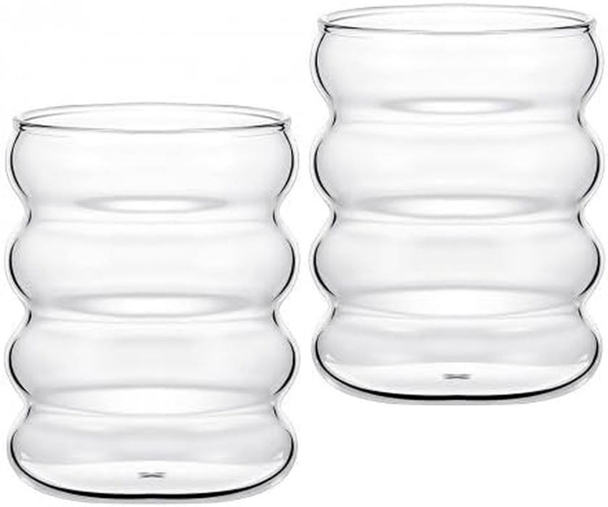 Set van 2 Dubbelwandige Glazen Bekers - Thermische Koffiemokken van Borosilicaatglas