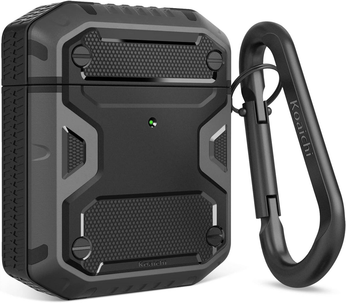 Robuuste Beschermhoes met Sleutelhanger voor AirPods 1 & 2 - Schokbestendige Hard Case