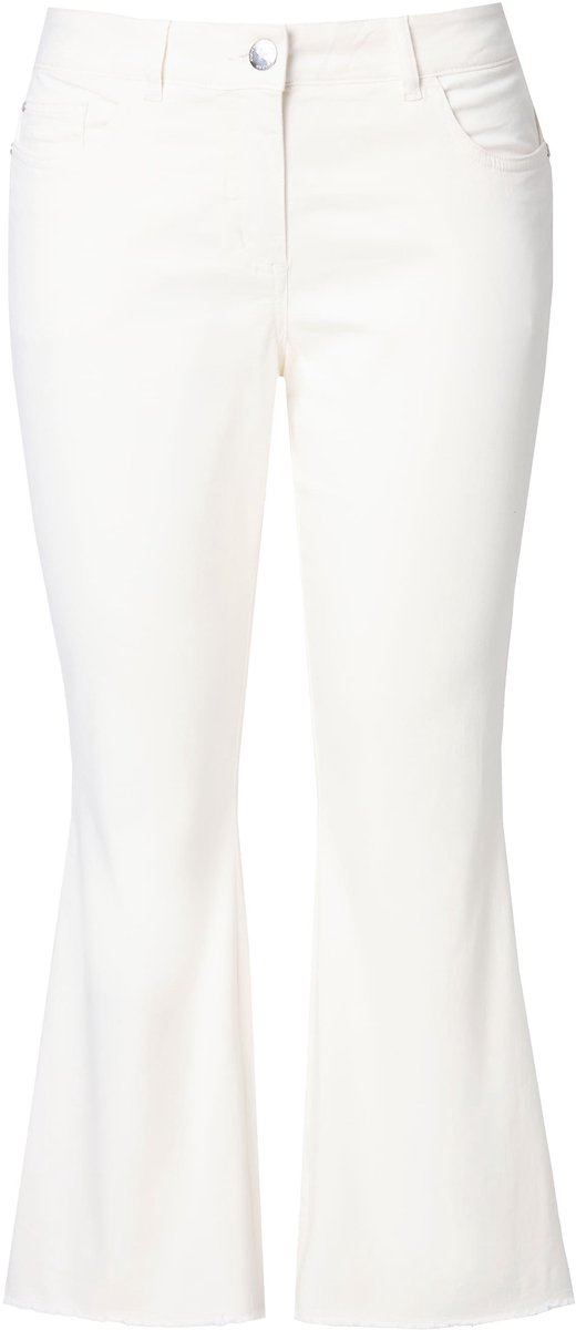 Angel of Style - Dames - Jeans uitlopend afgeronde gerafelde zoom - Sneeuwwit - Maat 42