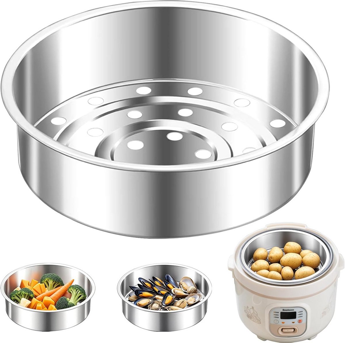 Universele Stoommand van Roestvrij Staal voor Rijstkoker en Meer