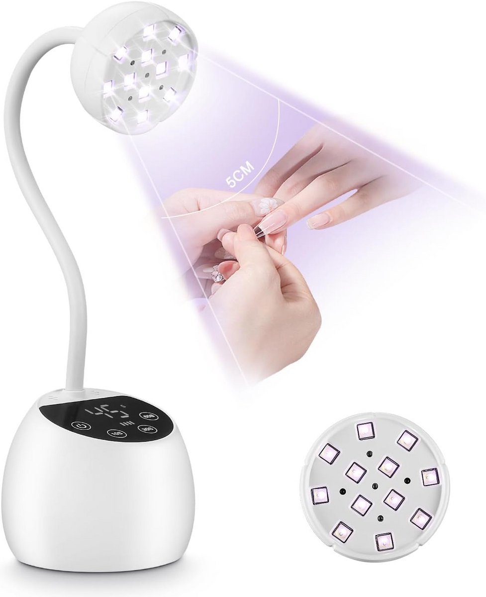 Flexibele UV LED Lamp voor Gelnagels - Mini Uithardingslamp met Zwanenhals