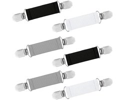 Elastische Kledingclips Set – 6 stuks in 3 Kleuren | Voor Broeken, Truien, Vesten, Schorten & Overhemden