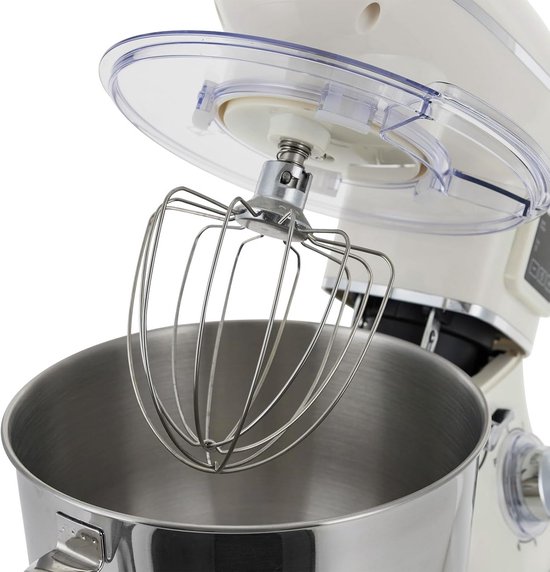 Krachtige Keukenmachine 1500W met Grote RVS Kom (6.2L) - Kneed-, Mix- en Roerfunctie met LCD van Merkloos — afbeelding 3