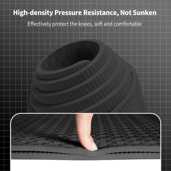 Antislip Yogamat 6mm Dik TPE - Milieuvriendelijke Fitnessmat met Draagriem voor Yoga, Pilates en Workout — afbeelding 4