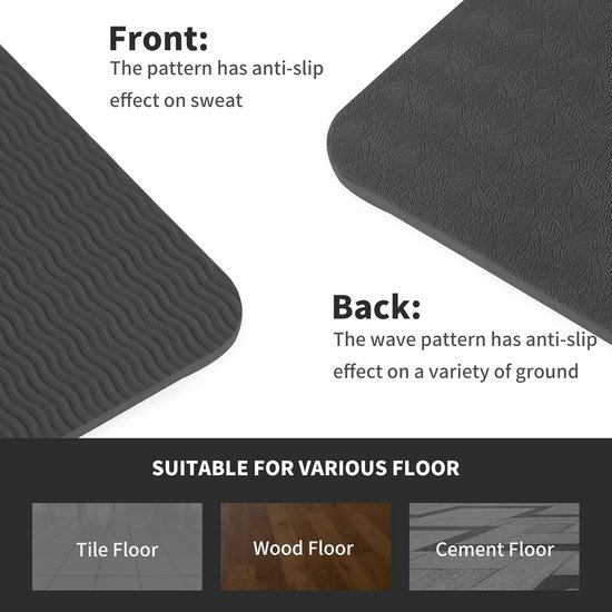 Antislip Yogamat 6mm Dik TPE - Milieuvriendelijke Fitnessmat met Draagriem voor Yoga, Pilates en Workout — afbeelding 5
