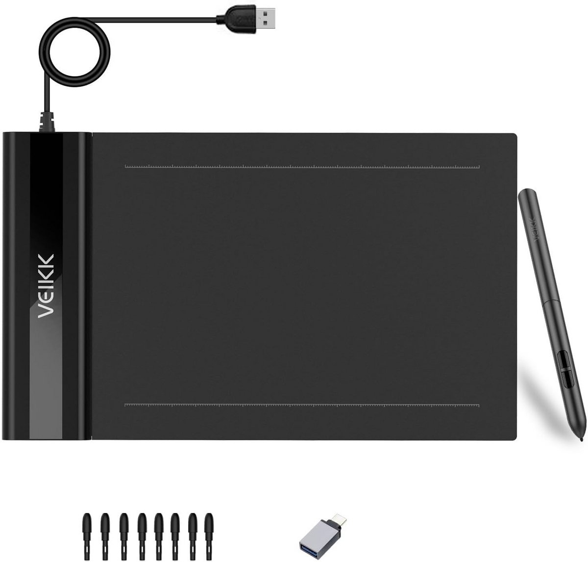 Grafisch Tekentablet 6x4 Inch Ultra-Dun met Batterijloze Pen - 8192 Drukgevoeligheid