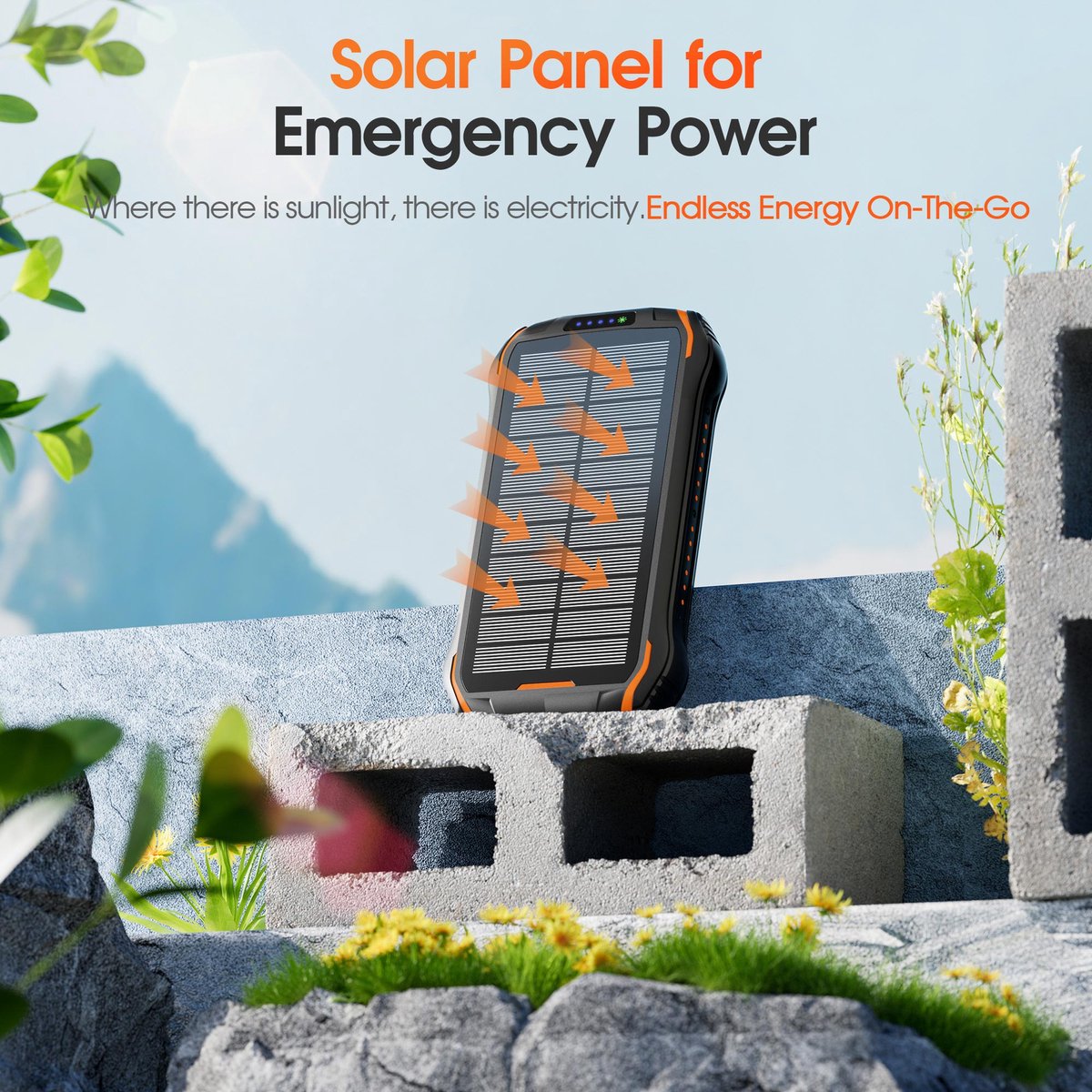 Sounix Powerbank 30000 mAh Zwart met Snellader en - afbeelding 2