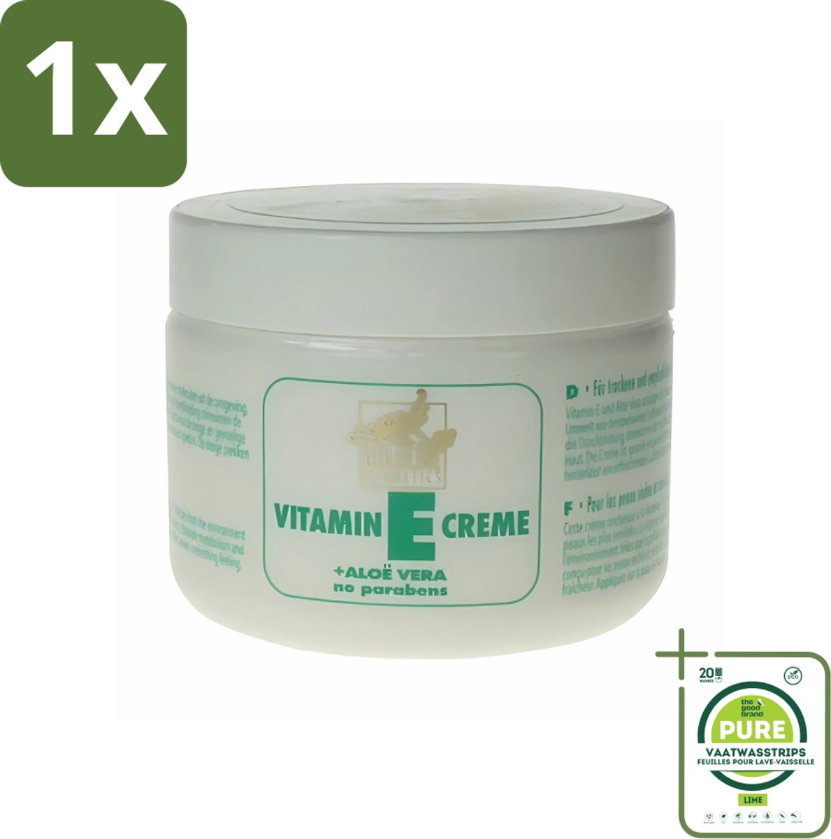 1 x Goldline - Bodycrème - Vitamine-E & Aloë Vera - Gevoelige Huid - Kalmerend - 250 ml - Bodycrème - Vitamine E - Aloë Vera - Gevoelige Huid - Kalmerend
