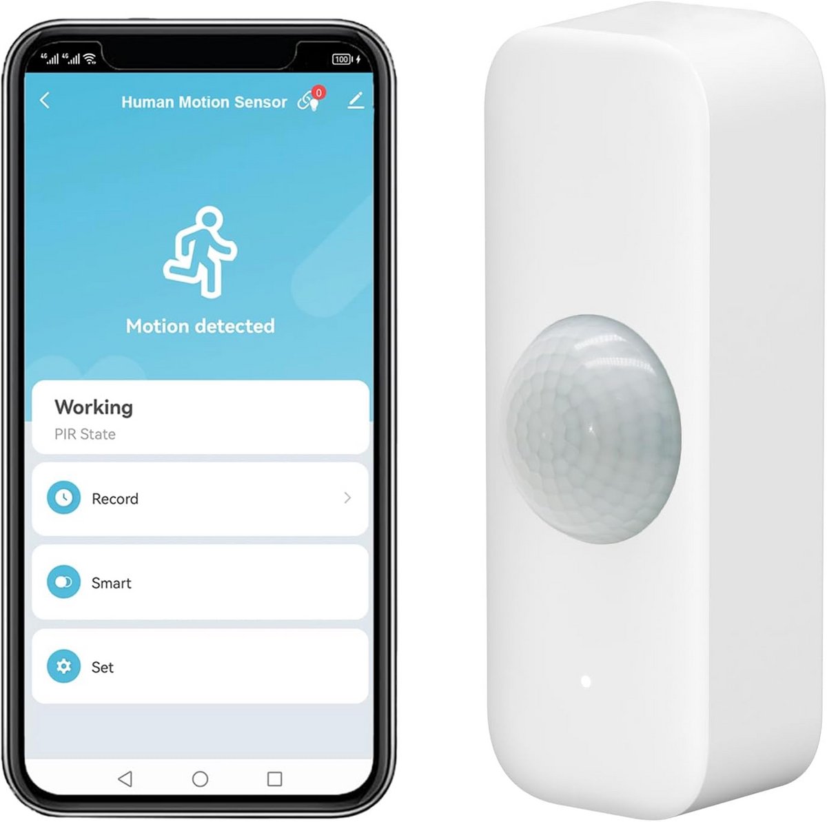 Slimme PIR Bewegingssensor WiFi voor Thuisbeveiliging en Alarmsysteem - App Meldingen