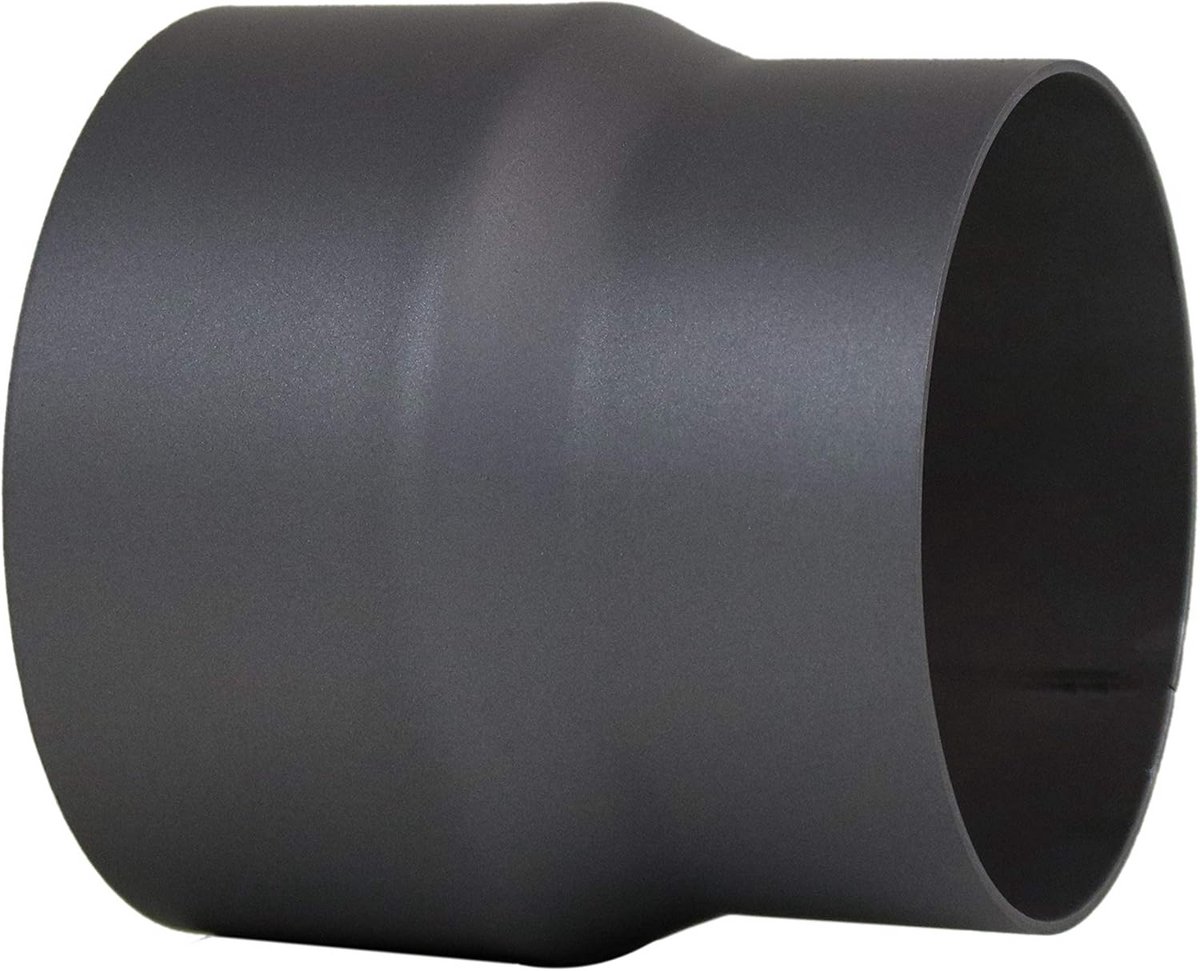 Verloopstuk Kachelpijp 130 mm naar 120 mm Staal Gietijzer Grijs Hittebestendig